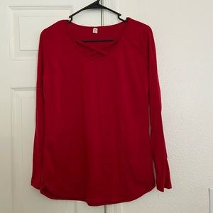 Long Sleeve Red Shirt
